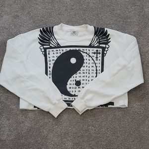 Civil Regime Yin Yang Crop Sweatshirt